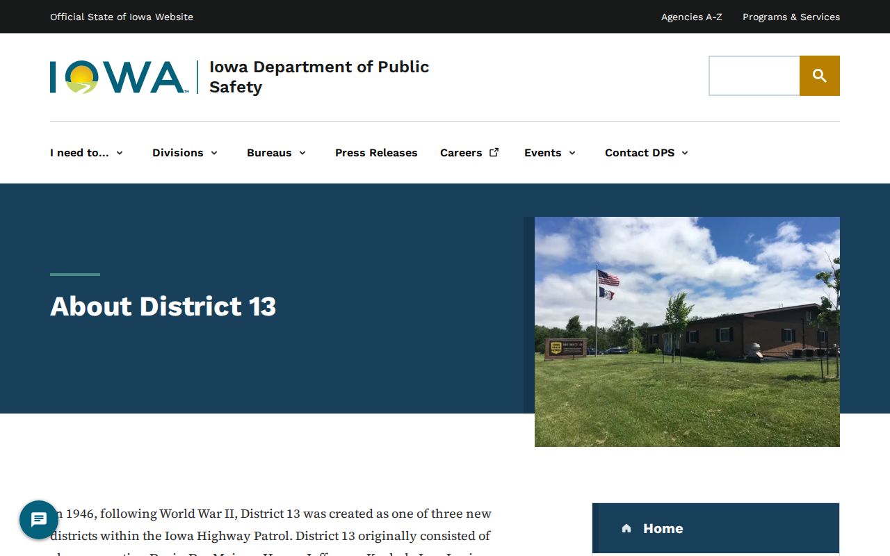 West Point criminal records context for Iowa State Patrol District 13